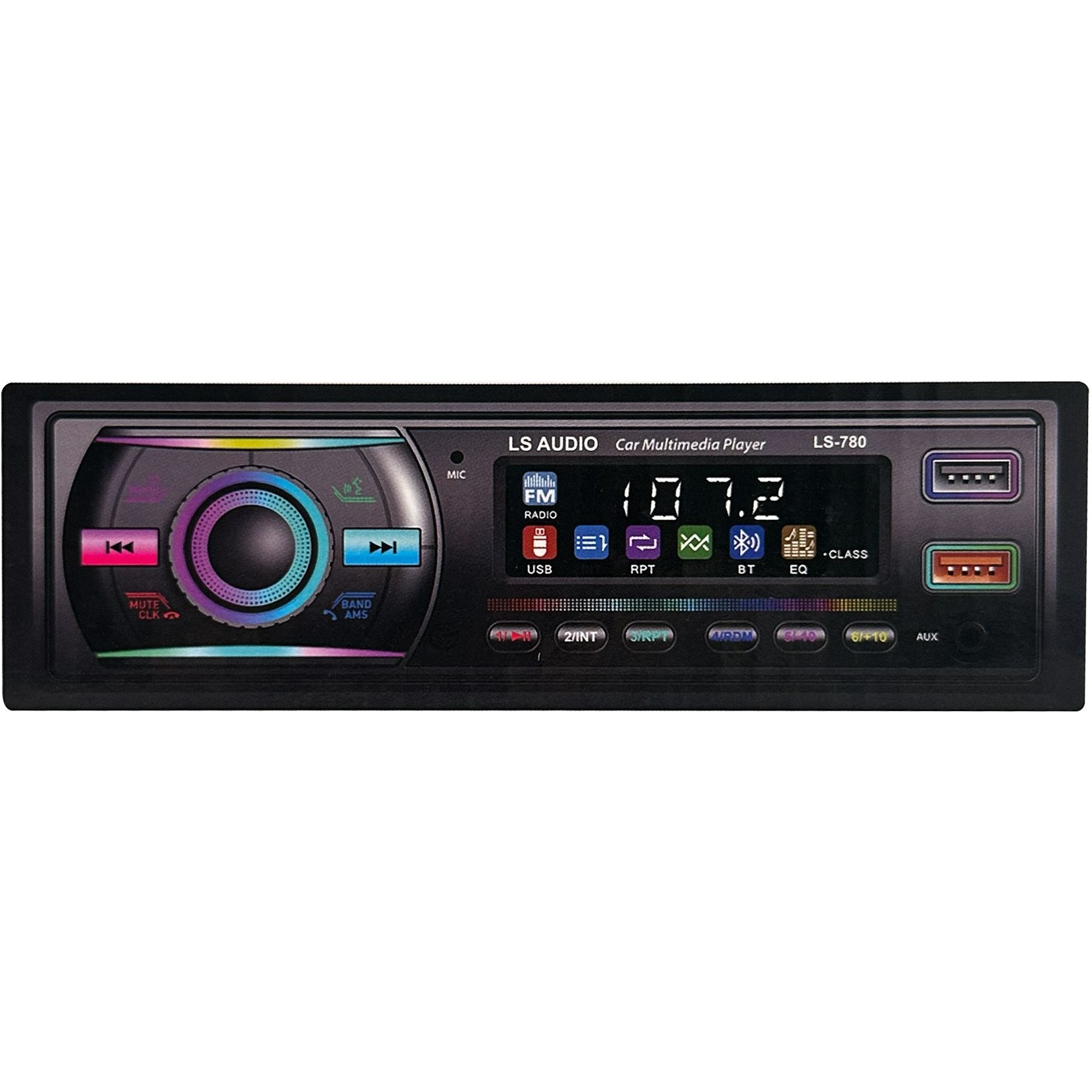 دکلس پنل ثابت ۴ خروجی خودرو ال اس آدیو مدل LS-780